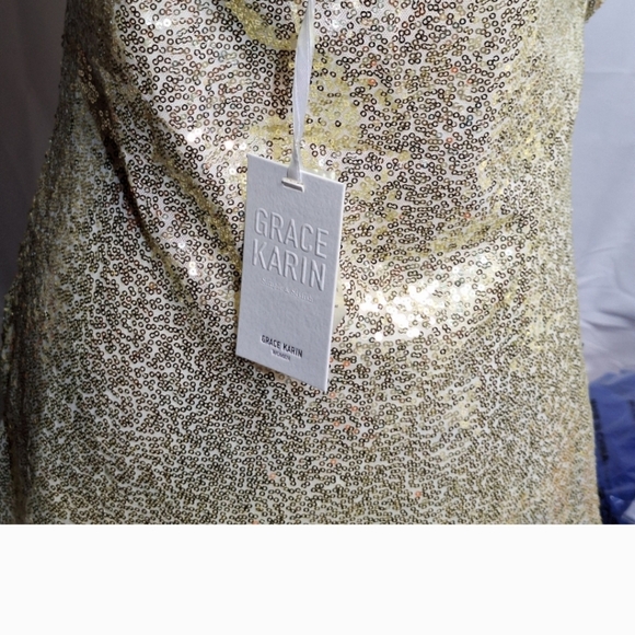 Sequin Tank Top Sleeveless Sparkle Shimmer Camisole Party Club Cocktail large. - Picture 3 of 8